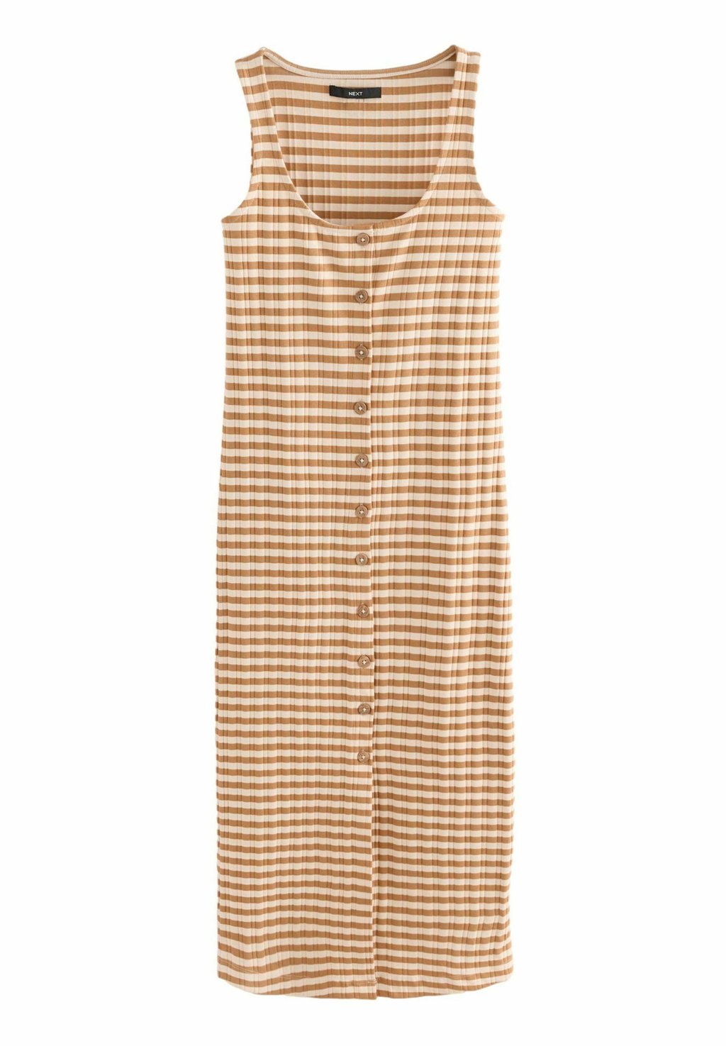 

Платье из джерси SQUARE NECK BUTTON DOWN COLUMN Next, бежевый