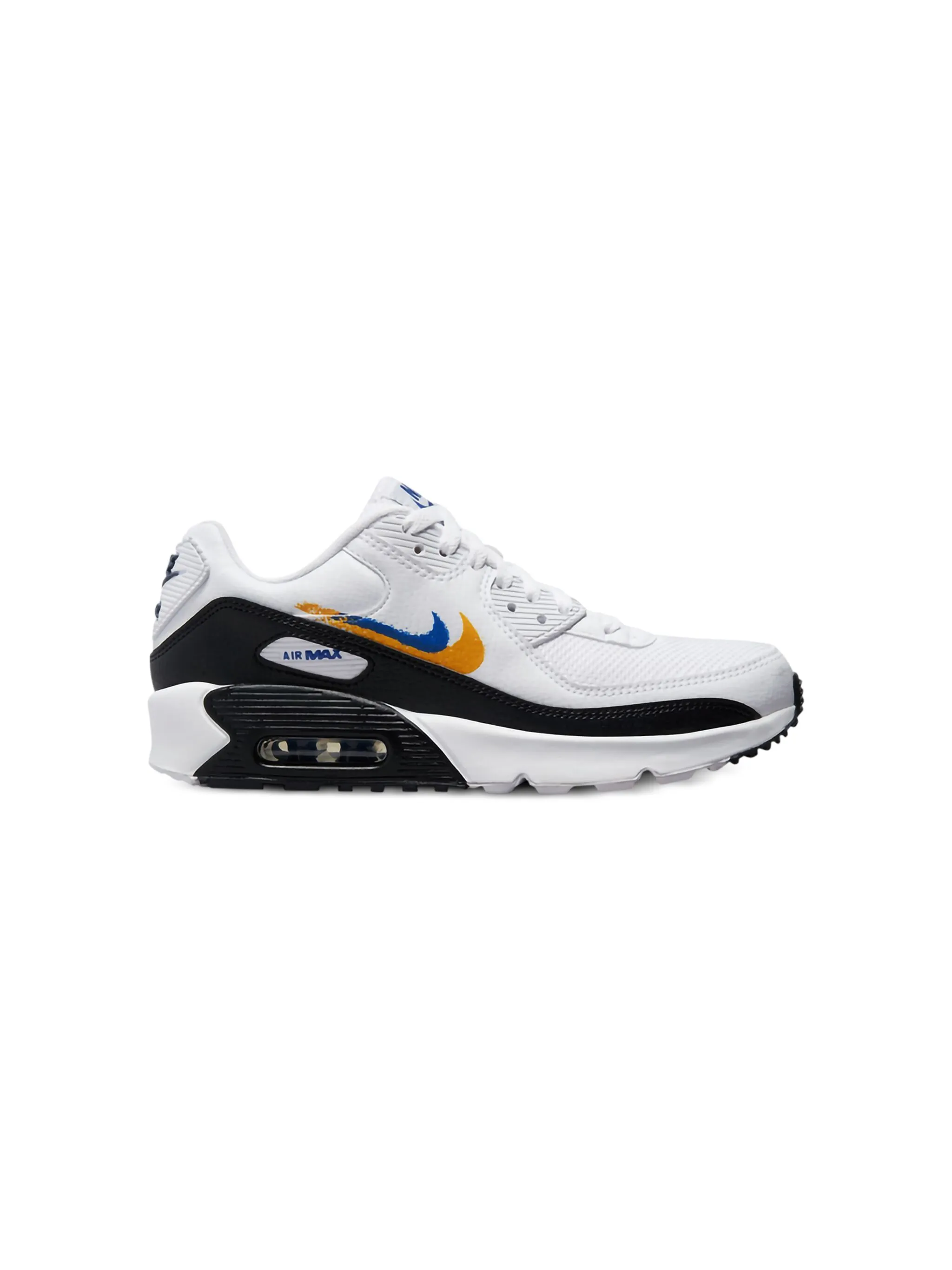 

Кроссовки Air Max 90 Double Swoosh - White/Black/Gold Royal Nike Kids, белый