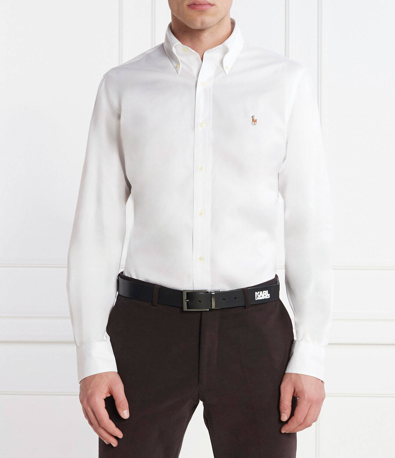 

Рубашка POLO RALPH LAUREN Custom fit, белый