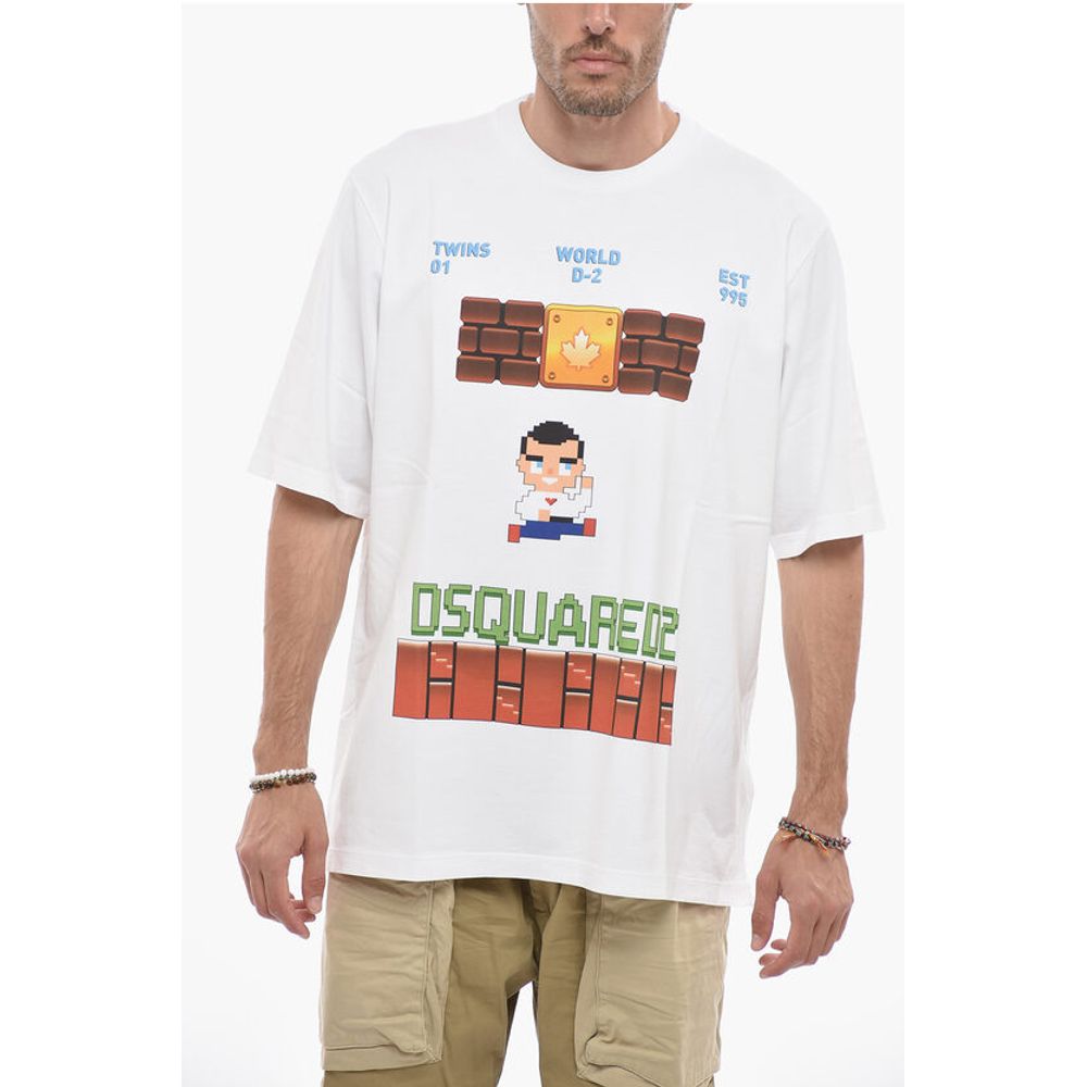 

Футболка Skater Fit с графическим принтом Dsquared2, White