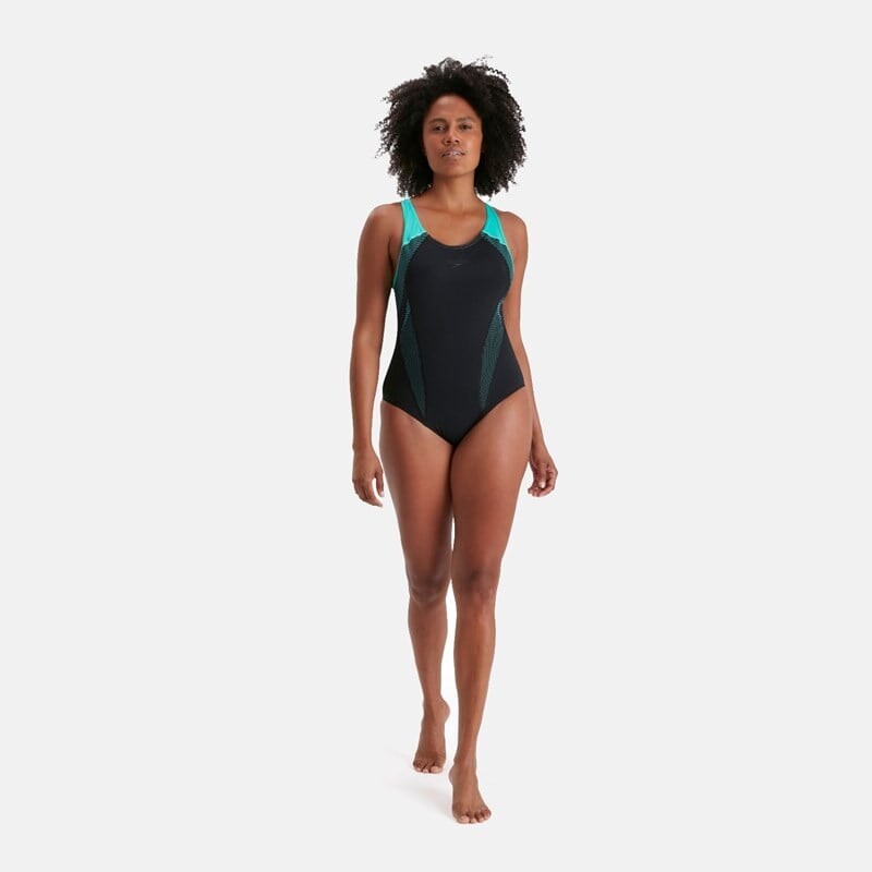 

Женский слитный купальник из пластизола Lanback Speedo, черный