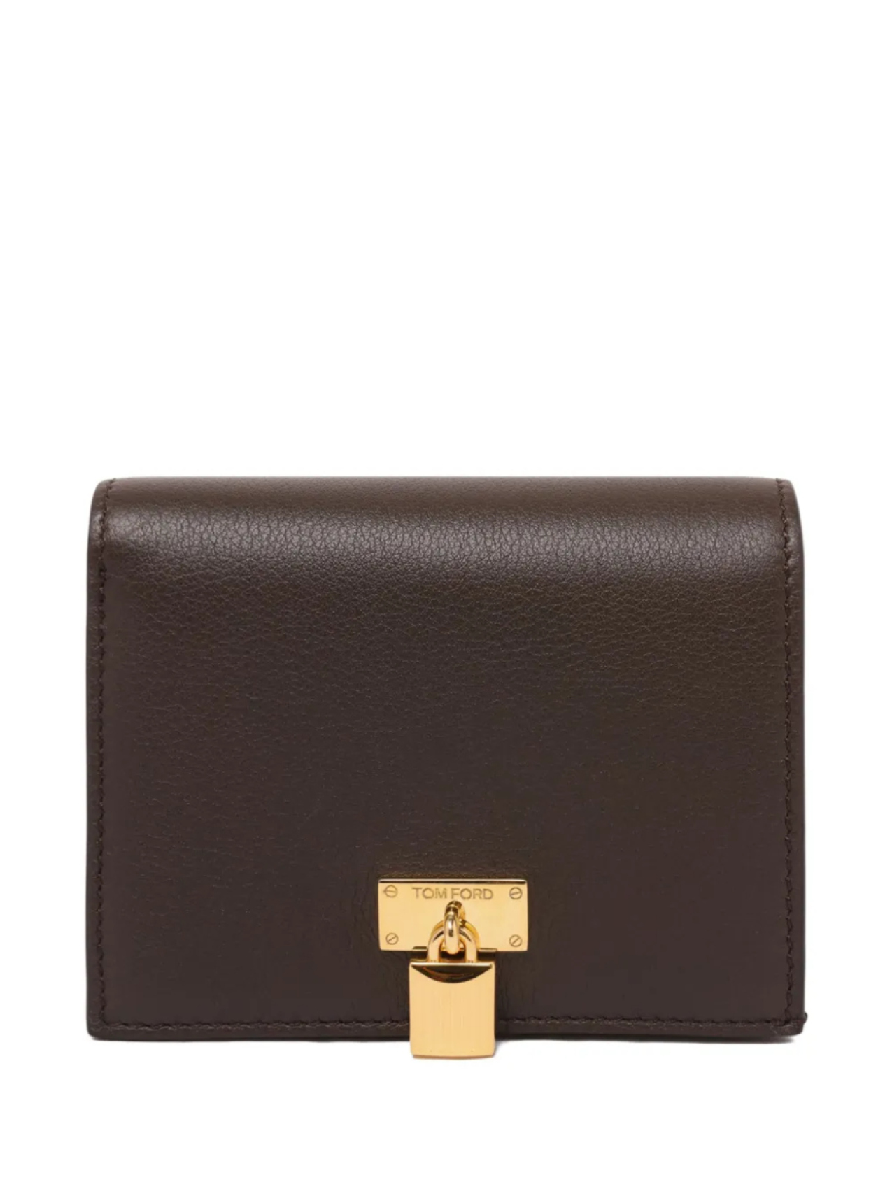

TOM FORD кожаный кошелек с замком, коричневый