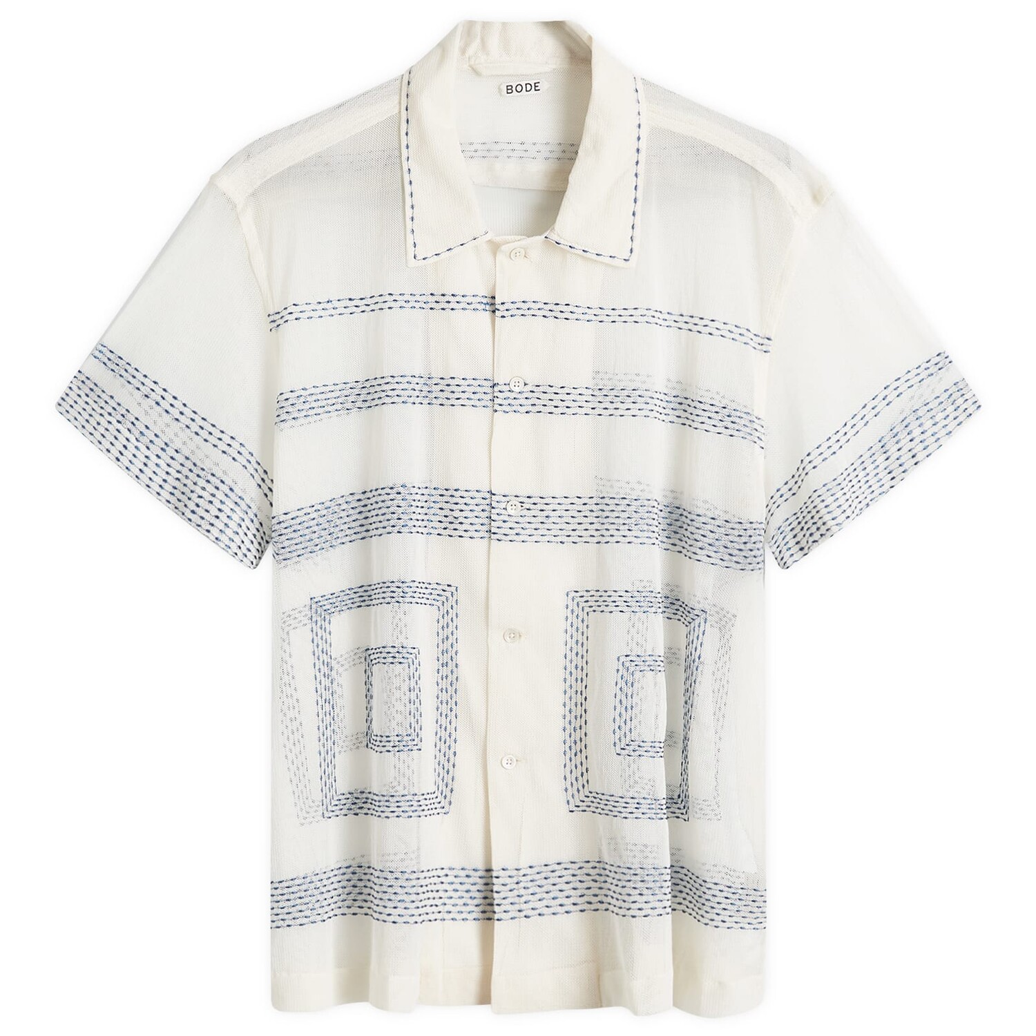 

Рубашка с коротким рукавом Bode Tile Stitch Vacation Shirt, цвет Multi
