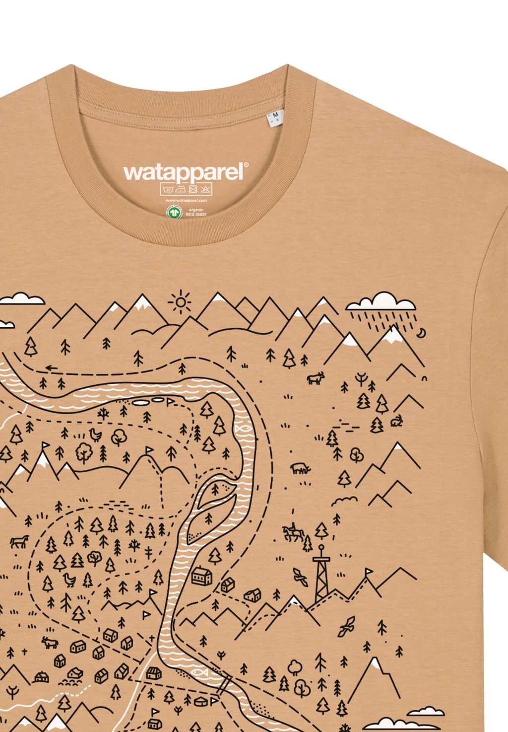 

Футболка с принтом LANDSCHAFT watapparel, бежевый
