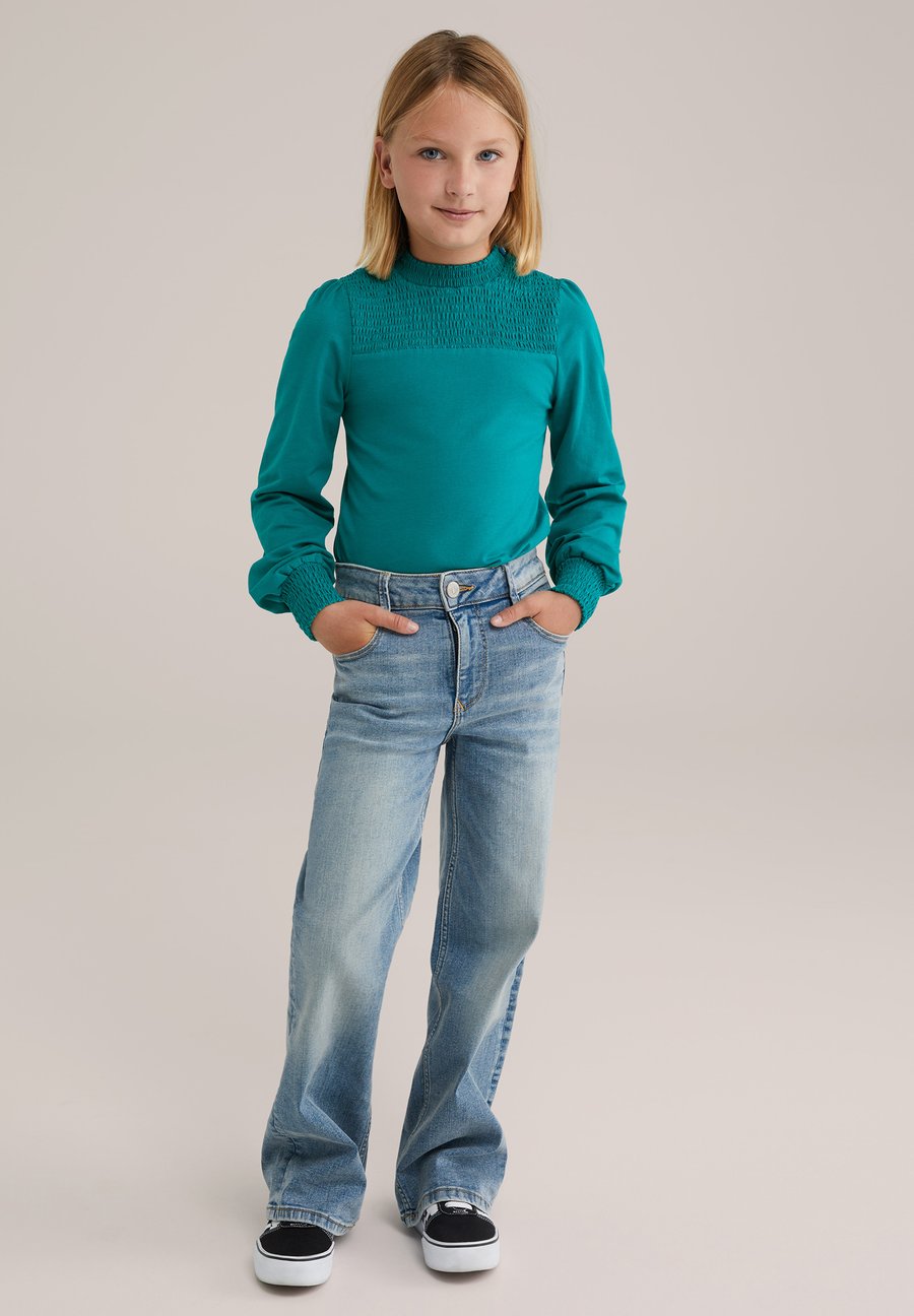 

Топ WE Fashion Long sleeved top, Sea Green/Metallic Green