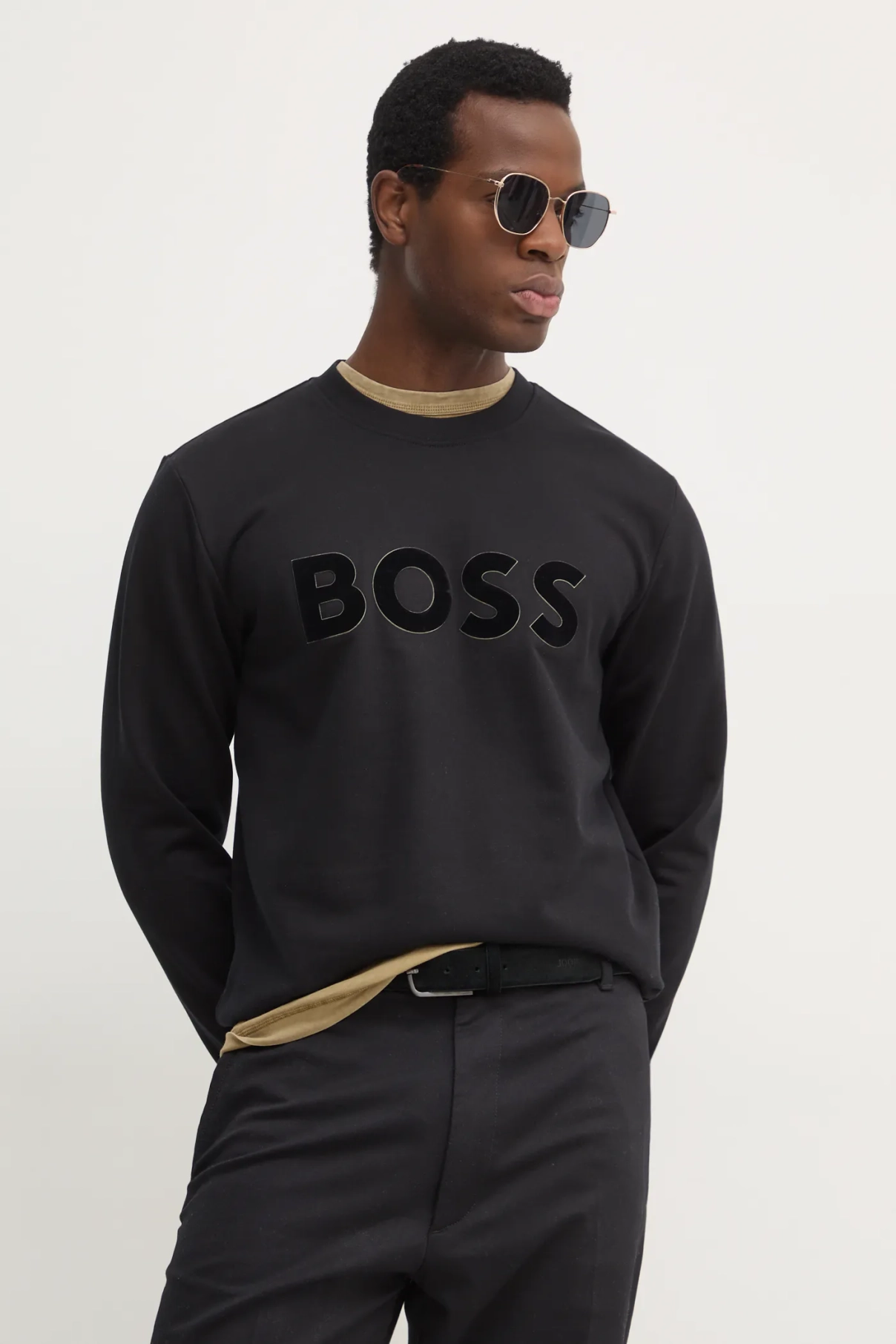 

Хлопковая толстовка BOSS, черный