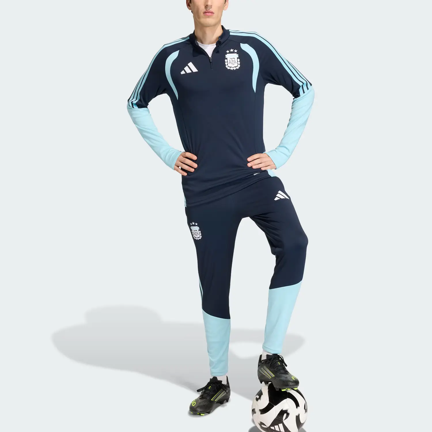 Мужские футбольные шорты argentina 26 tiro aea Adidas, темно-синий — фото 3