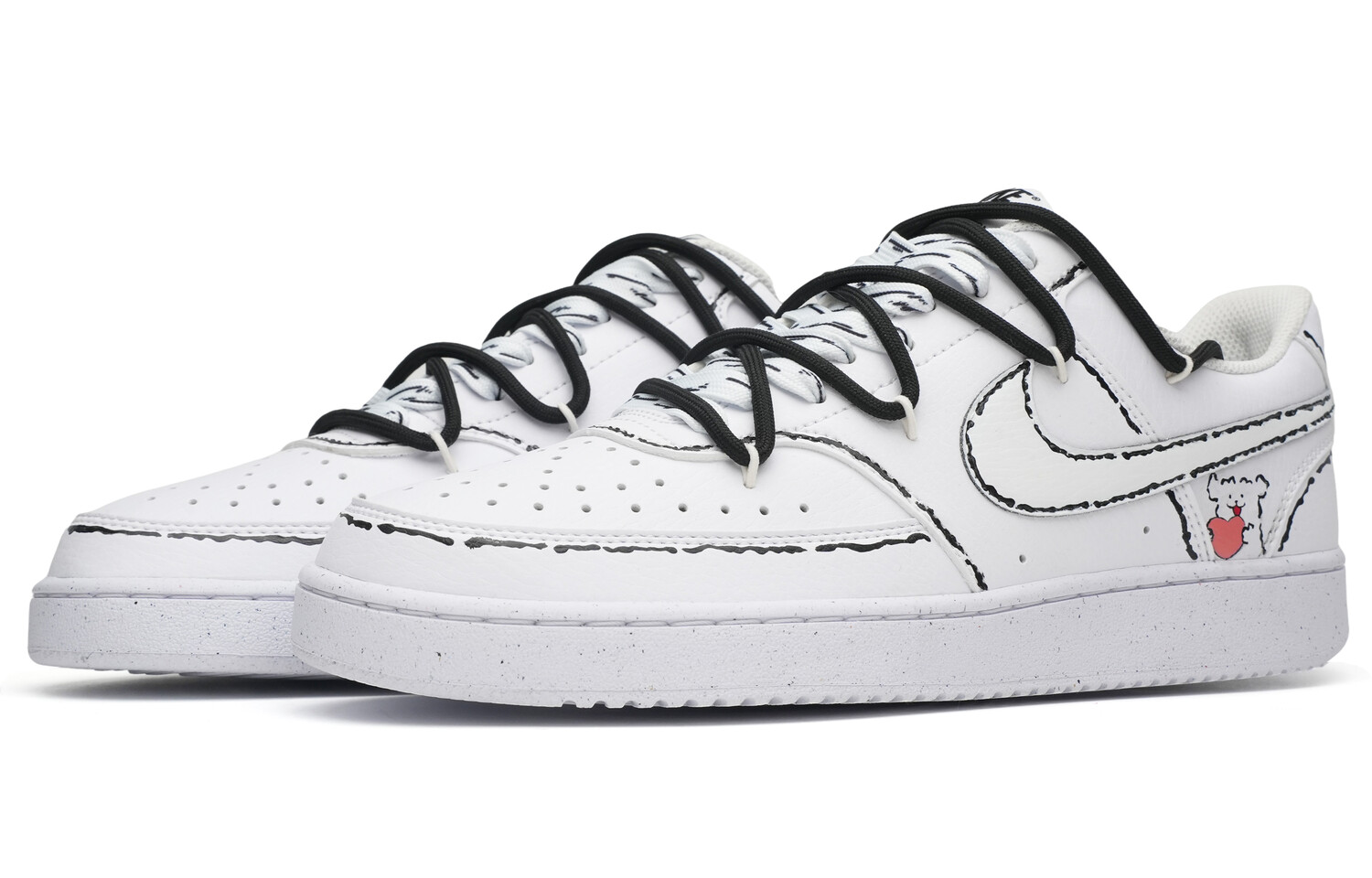 

Кроссовки Nike Court Vision 1 Skateboard Shoes Women's Low-Top White, белый