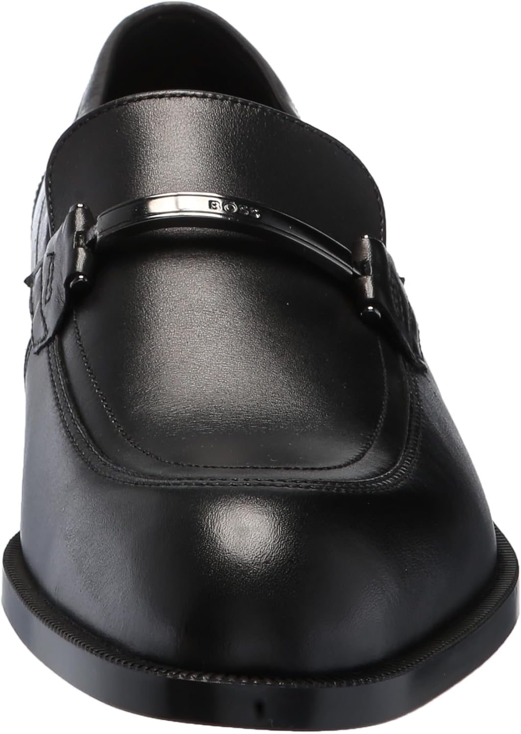 Мужские лоферы BOSS Tayil из гладкой кожи с декором-битом, Black Currant — фото 2