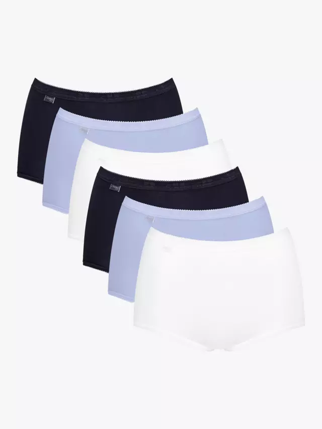 

Трусы sloggi Basic+ Maxi 6 шт, цвет black/blue/white