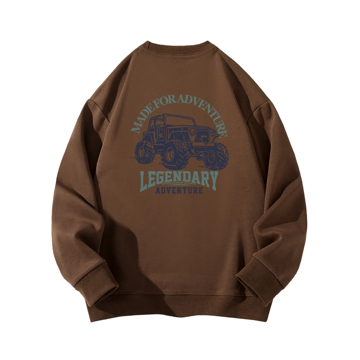 Толстовка с круглым вырезом для школьников Jeep, Coffee (Fleece-Lined)