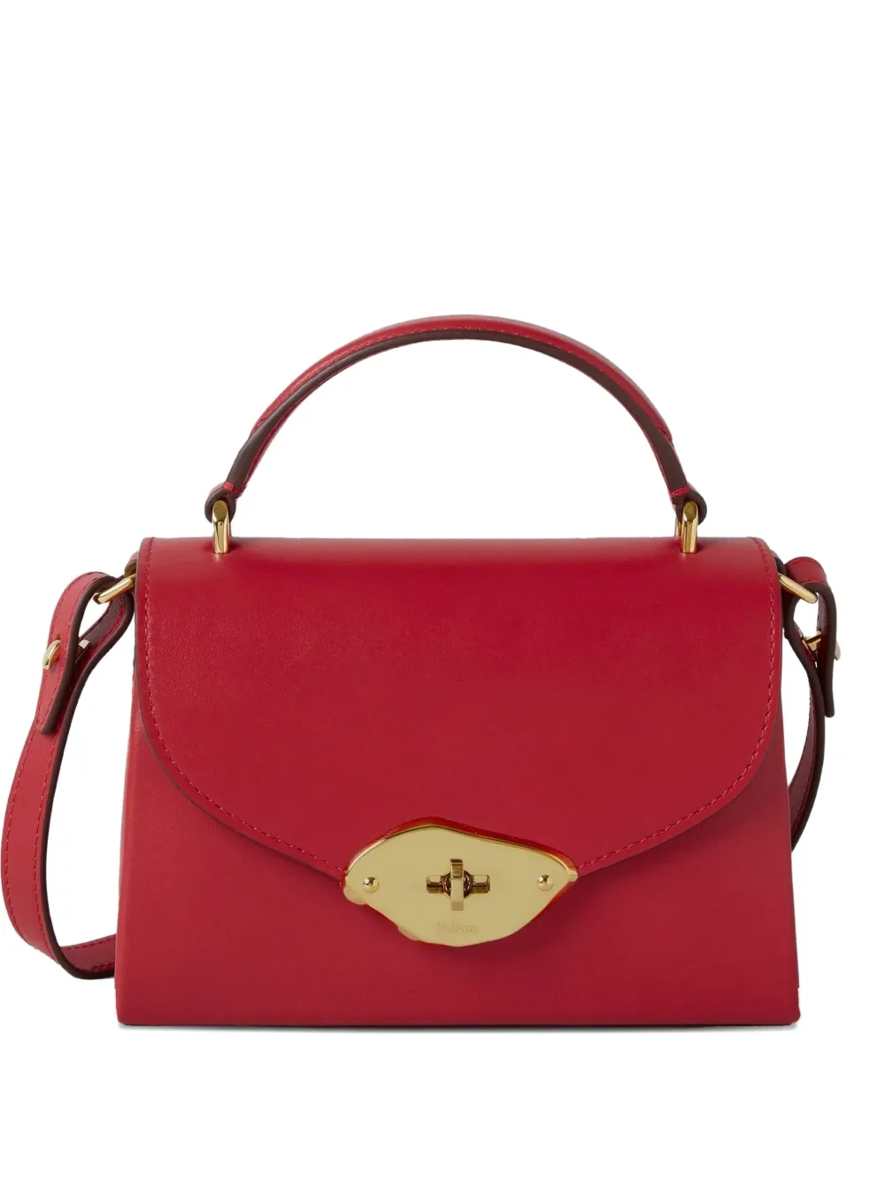 

Маленькая кожаная сумка Lana с клапаном Mulberry, красный