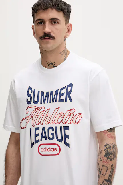 Футболка хлопковая Regular Fit Adidas Originals, белый — фото 4