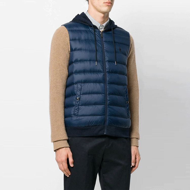 Polo Ralph Lauren Жилет мужской синий с несъемным капюшоном Moderate Others — фото 3