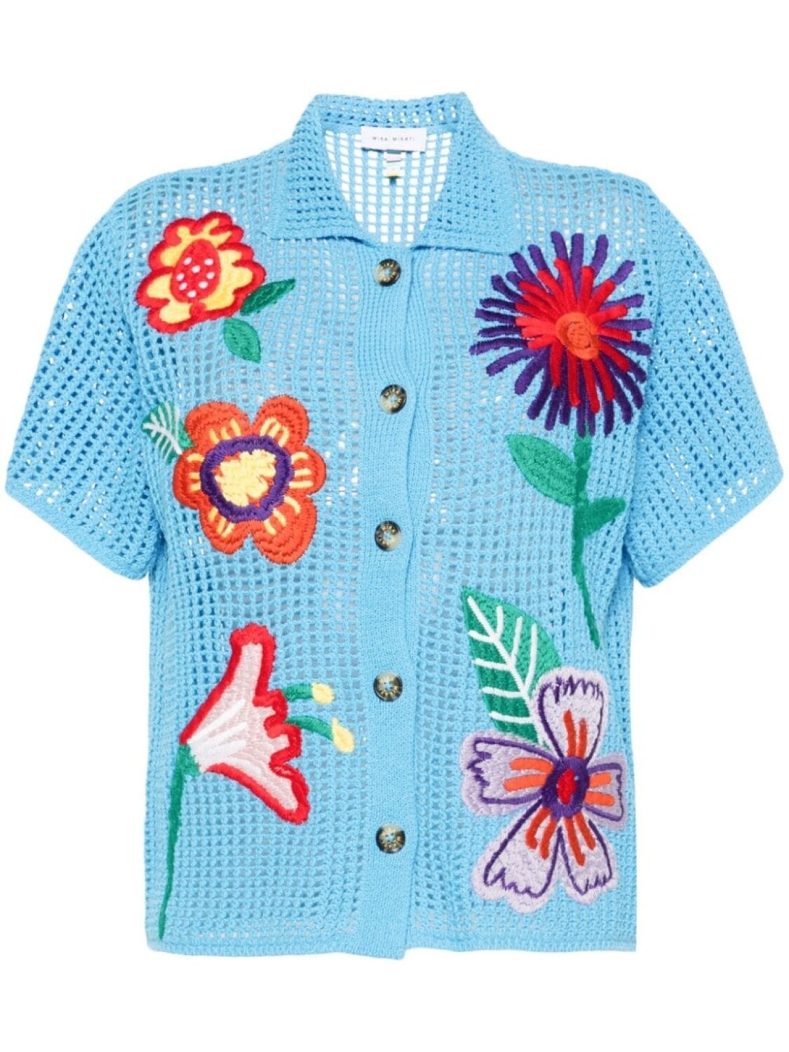 

Mira Mikati рубашка в технике кроше, синий