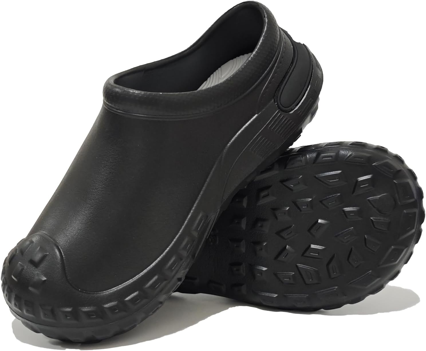 

Противоскользящая рабочая обувь - Нескользящие мужские туфли для общественного питания - Масло- и водоотталкивающие мужские мюли и сабо - Обувь для работы в ресторане Wmbfmwt, черный