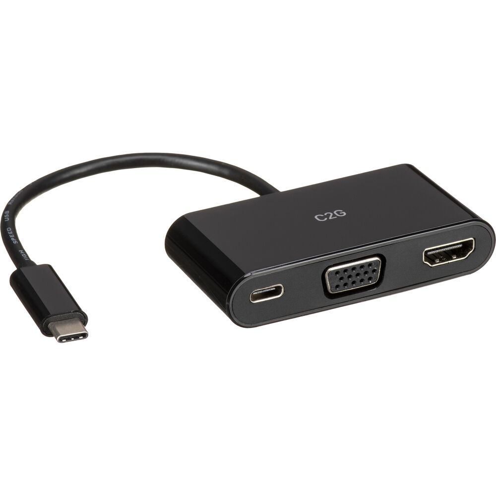 

Док-станция C2G USB Type-C to HDMI and VGA Adapter with Power Delivery 26884