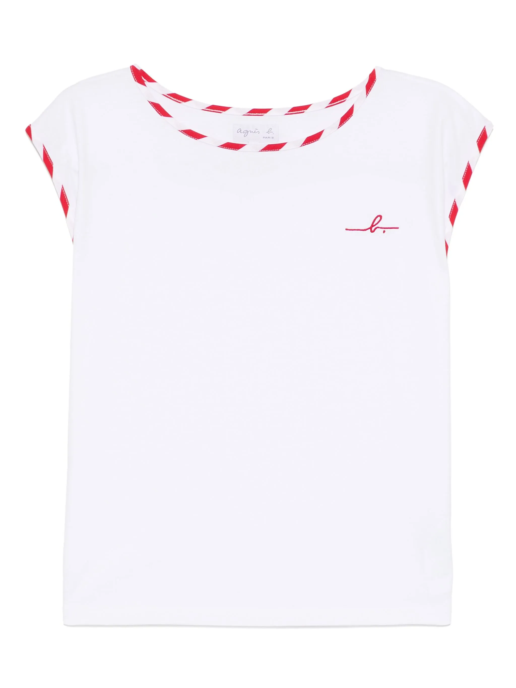 

Жилет с вышитым логотипом Agnès B., белый