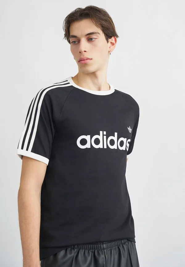 Футболка с принтом 3s с контрастной отделкой Adidas Originals, Black