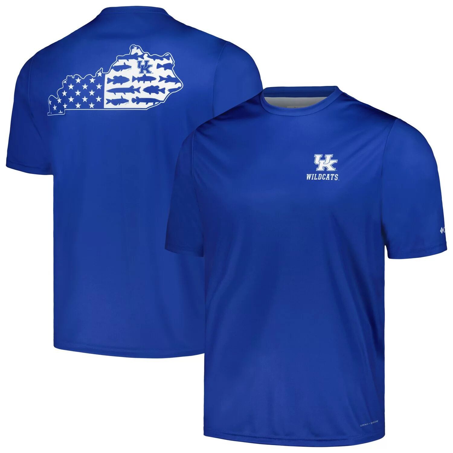 

Мужская футболка Columbia Royal Kentucky Wildcats Terminal Tackle State Omni-Shade