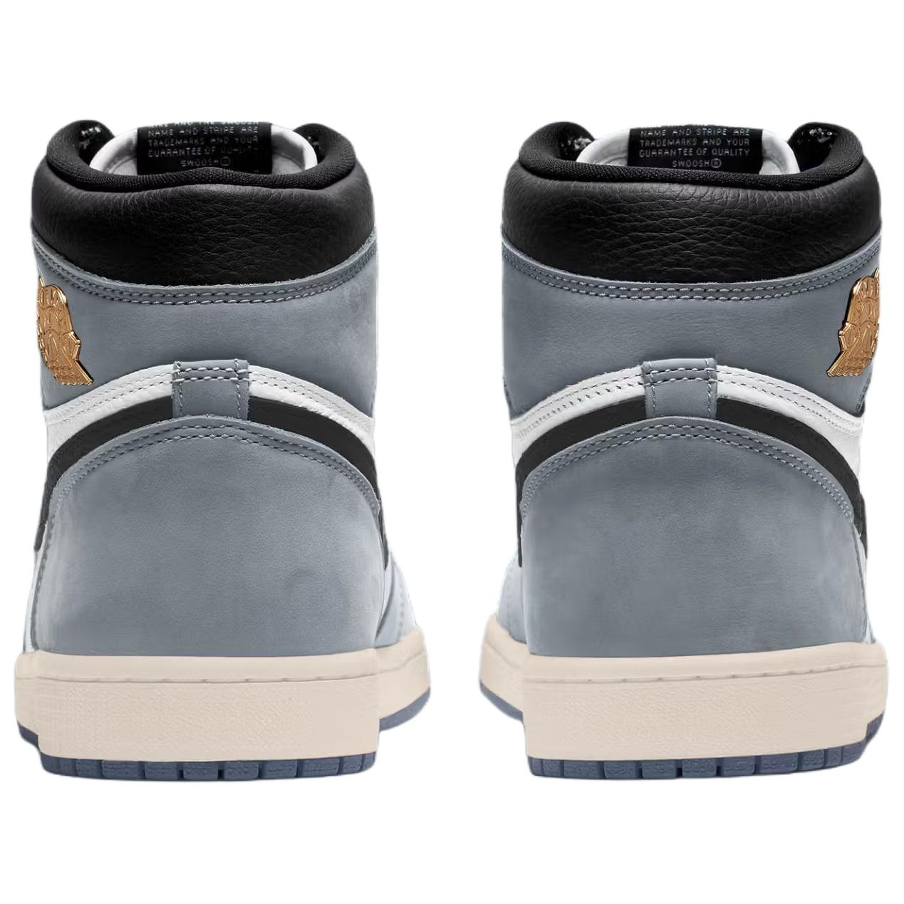 Jordan Air 1 Slip Resistant Abrasion Resistant высокие винтажные баскетбольные кроссовки мужские Blue White — фото 4