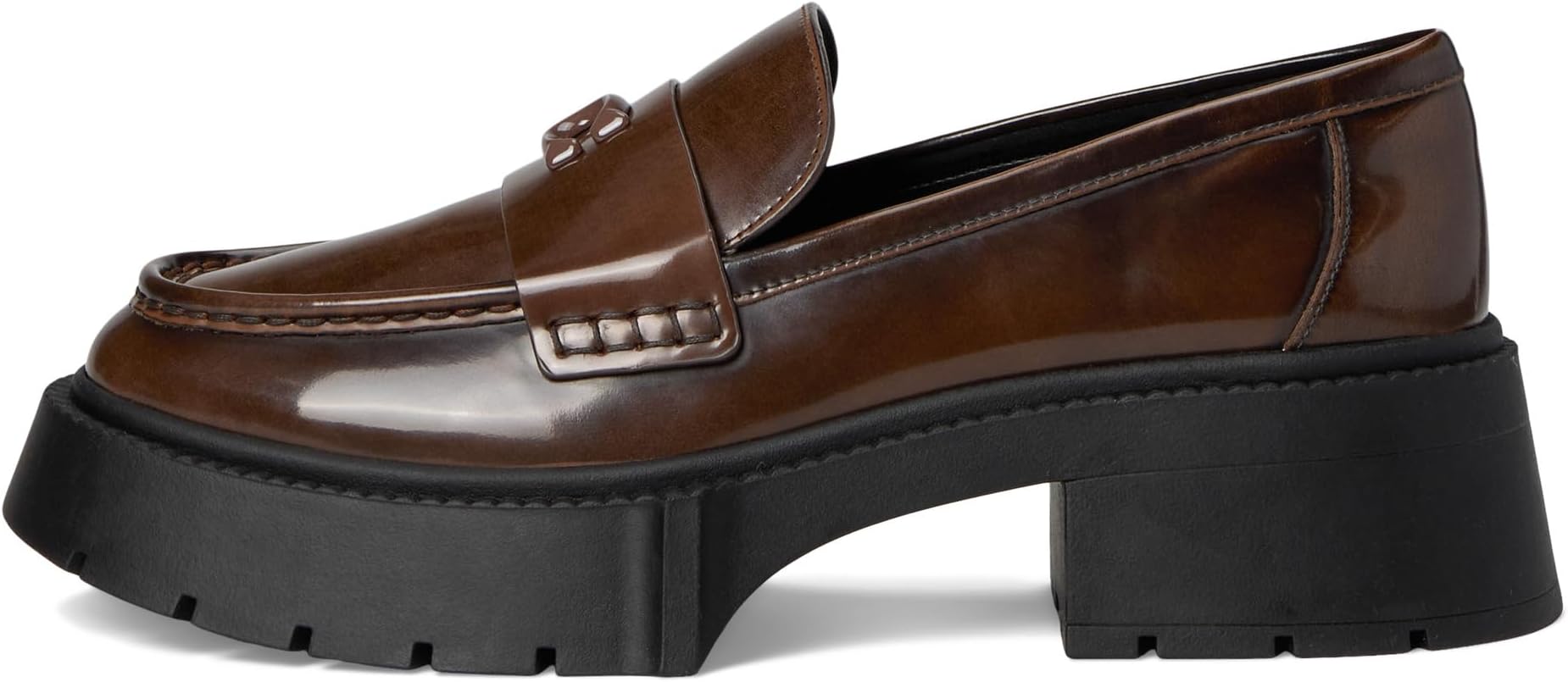 Лоферы COACH Leah Platform Loafer, цвет Saddle — фото 4