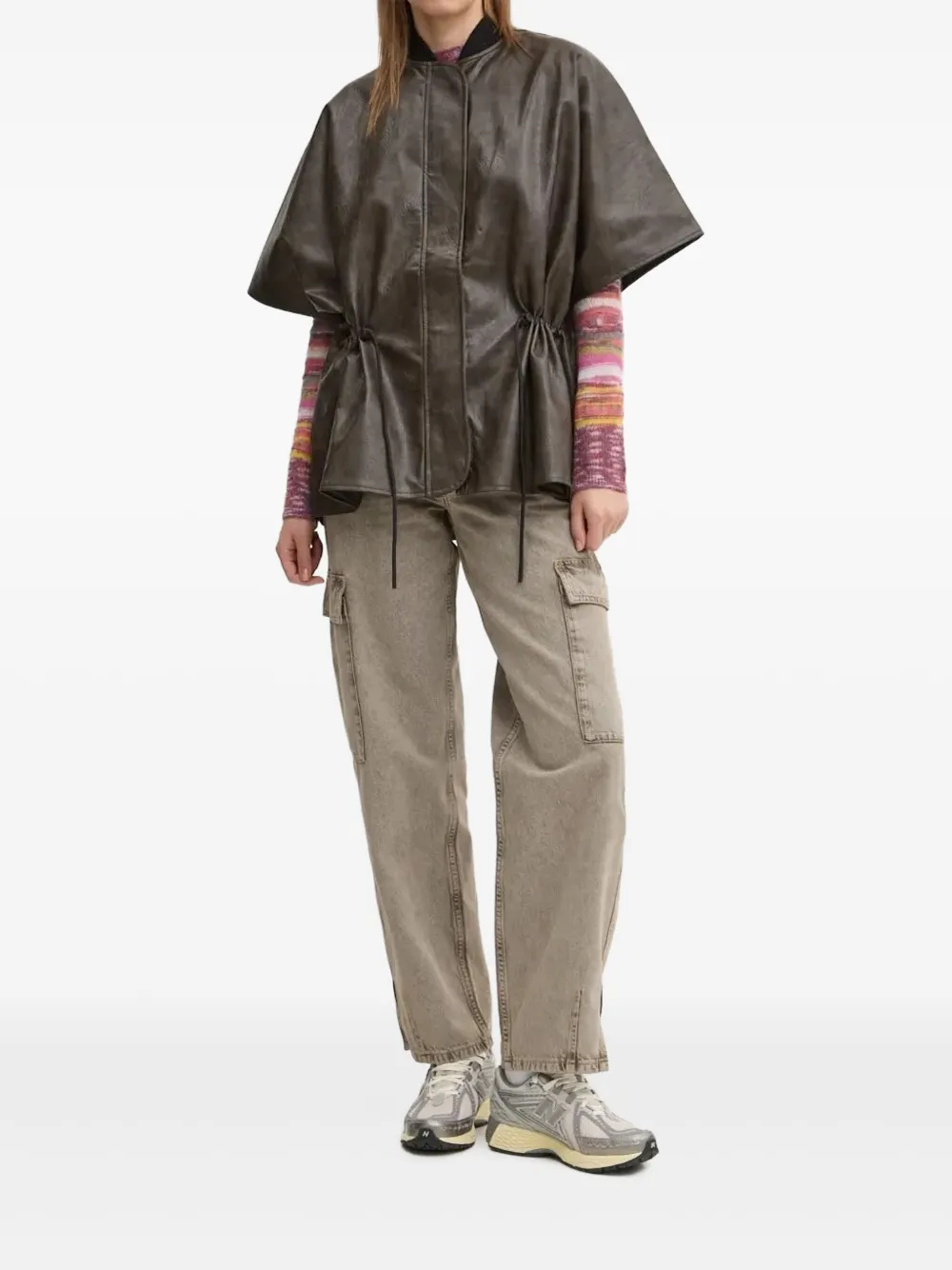 

Джинсы карго с разрезами Desigual, серый