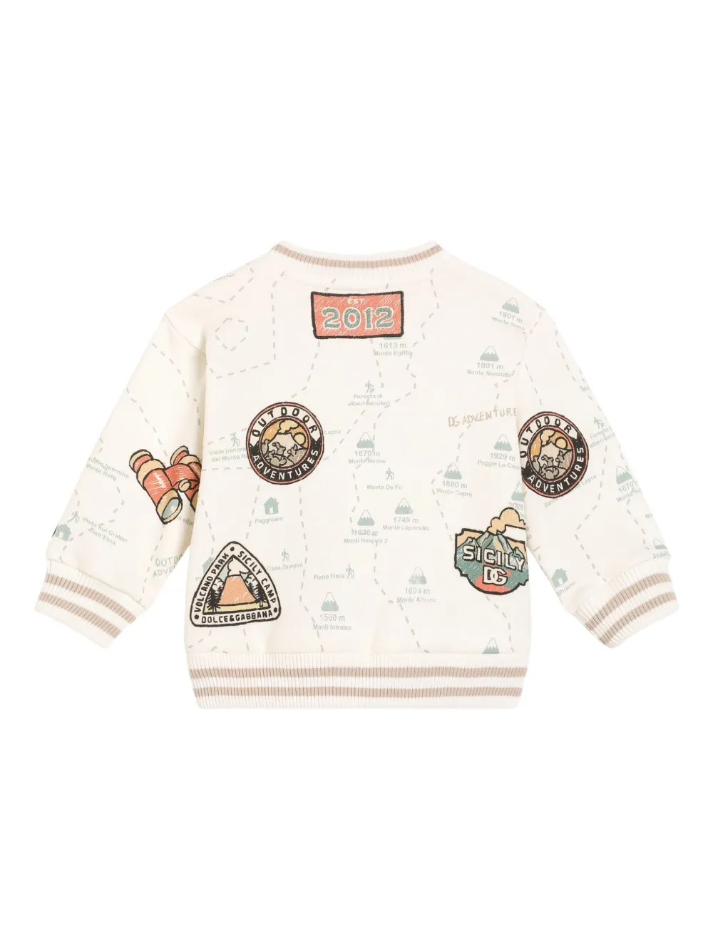 Толстовка с принтом Dolce & Gabbana Kids, нейтральный — фото 2