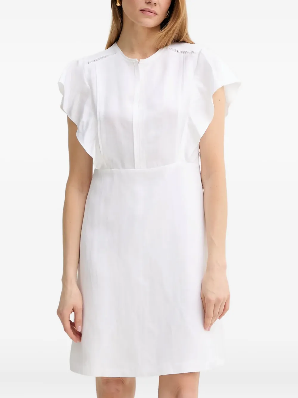 

Платье с оборками BOSS, белый