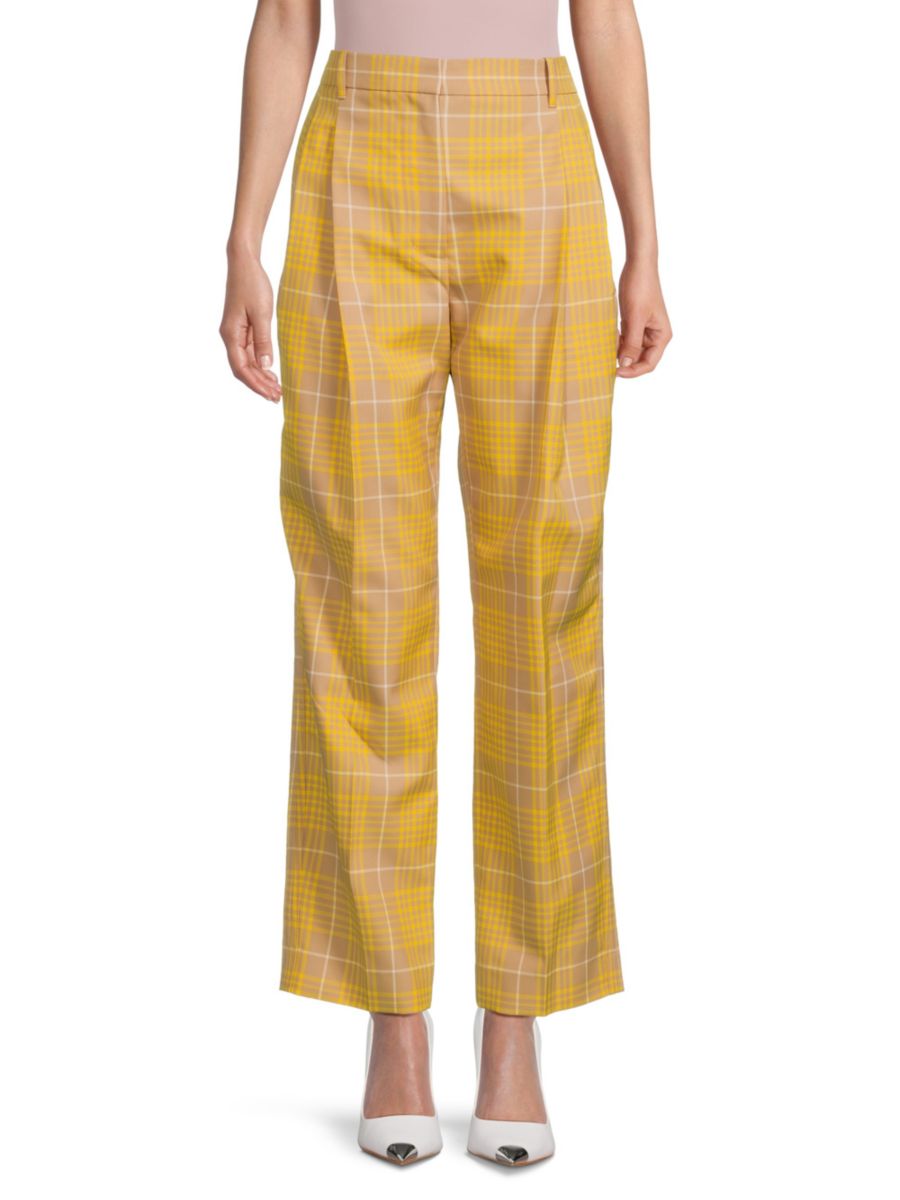 

Прямые брюки в клетку 3.1 Phillip Lim, цвет Sunflower