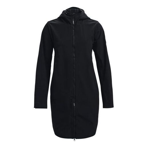 

Куртка rush shell casual mid-length hooded jacket 'black' Under Armour, черный