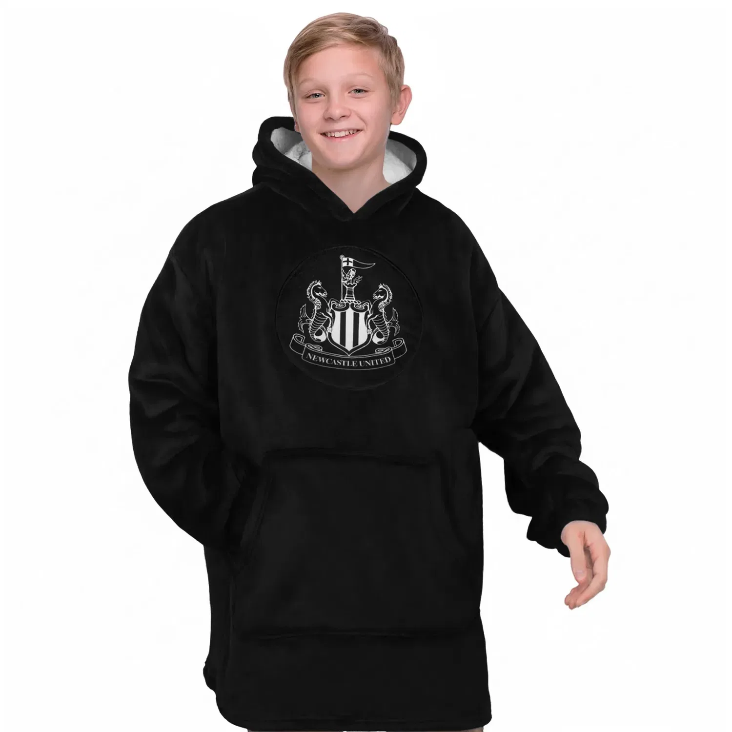 Детский оверсайз-худи Newcastle United с флисом Newcastle United Fc, черный