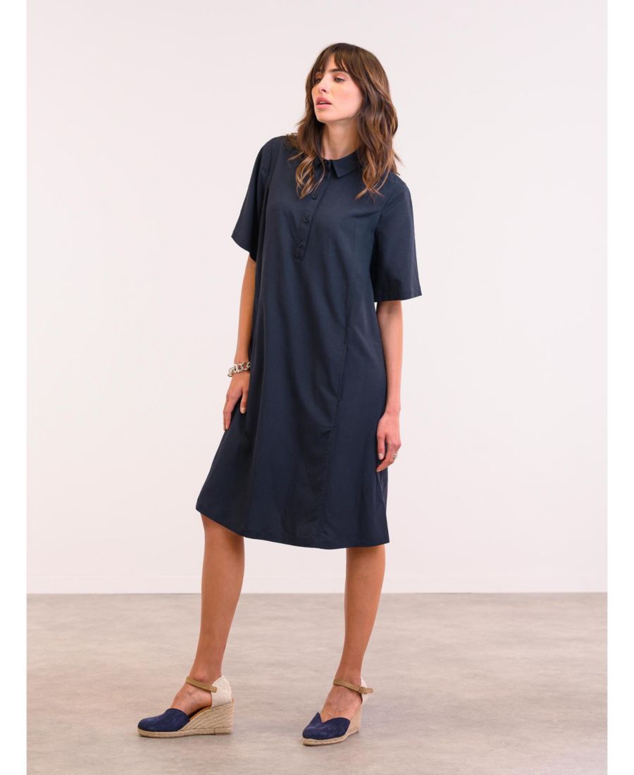 

Женское платье-трапеция с короткими рукавами Celtic & Co, Dark navy