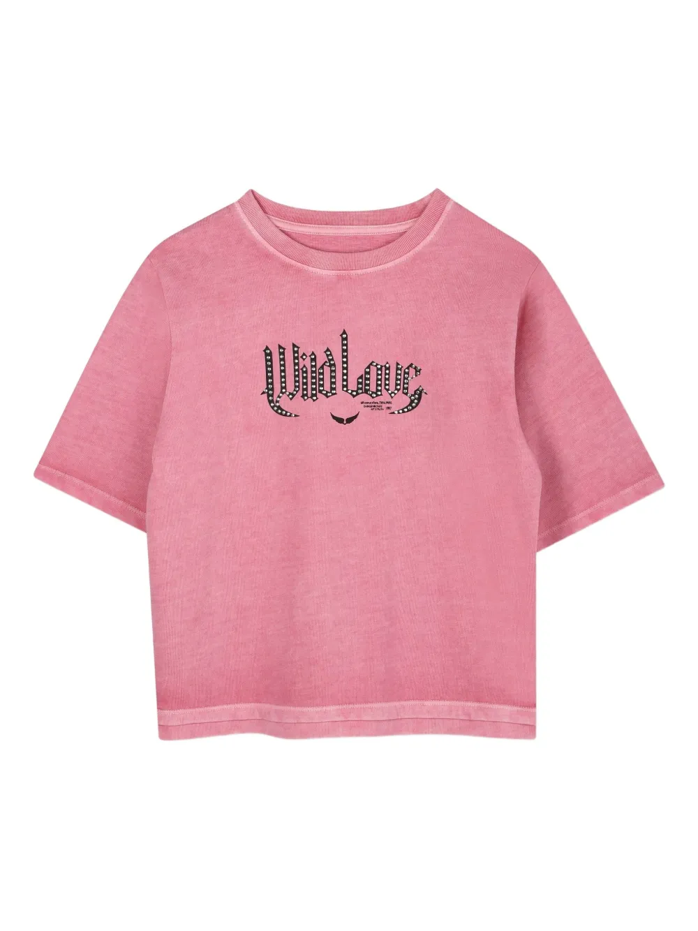 

Футболка с графичным принтом Zadig & Voltaire Kids, розовый