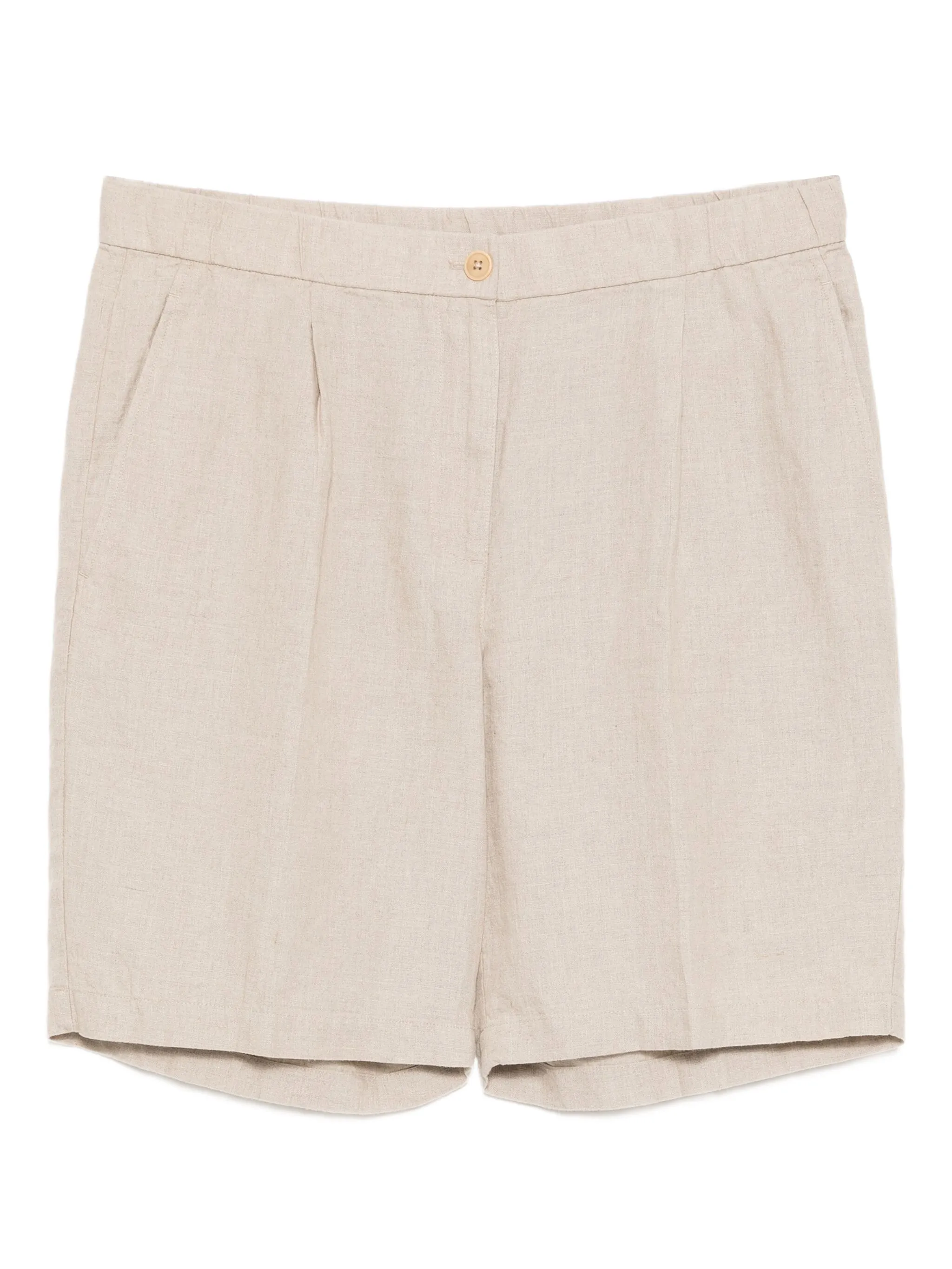 

Льняные шорты со складками Eileen Fisher, бежевый