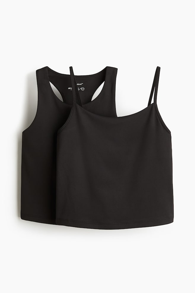 

2 упаковки спортивных топов DryMove H&M, черный
