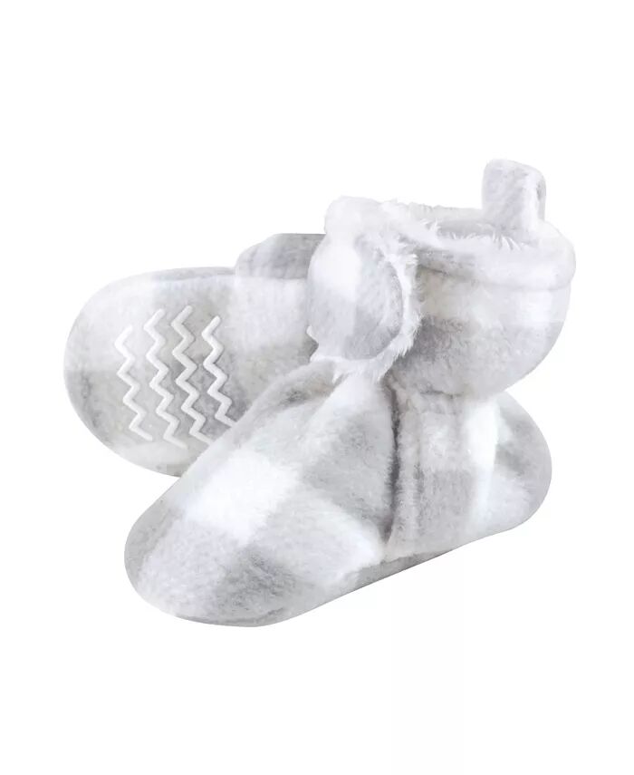 

Пинетки Hudson Cozy из флиса и искусственной овчины для мальчиков, цвет: угольный, меланжевый, серый Hudson Baby, мультиколор