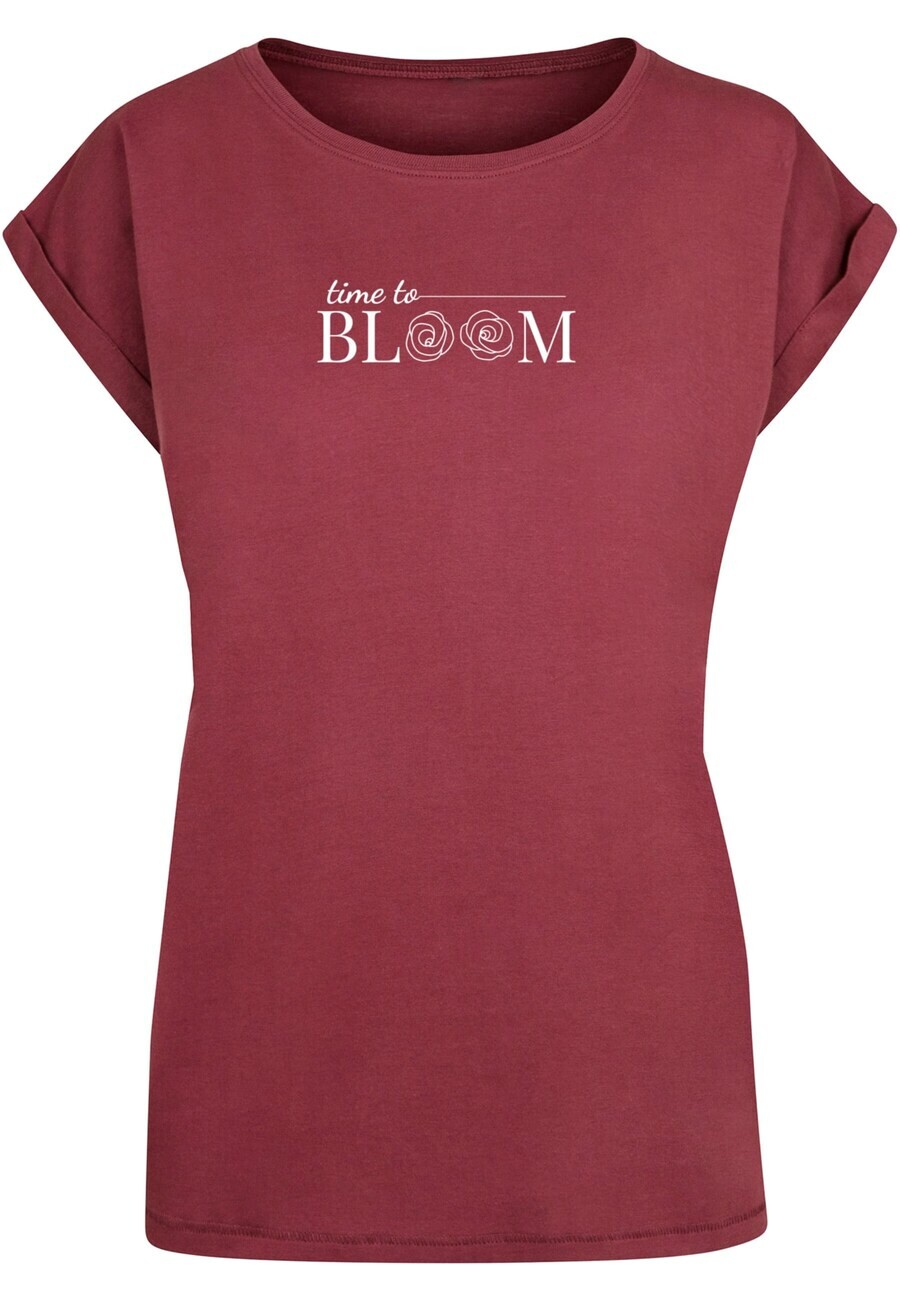 

Футболка Merchcode TIME TO BLOOM, цвет Wine Red