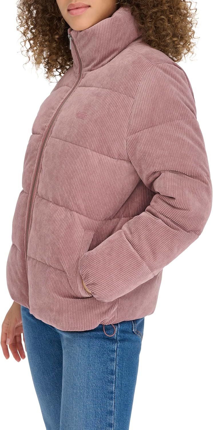 Женская вельветовая куртка-пуховик Levi's Zoe (стандартные и большие размеры), New Rose Taupe Corduroy — фото 3