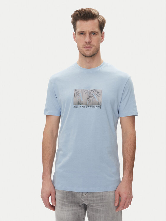 

Футболка обычного кроя XM000555 AF10358 U9360 Armani Exchange, голубой