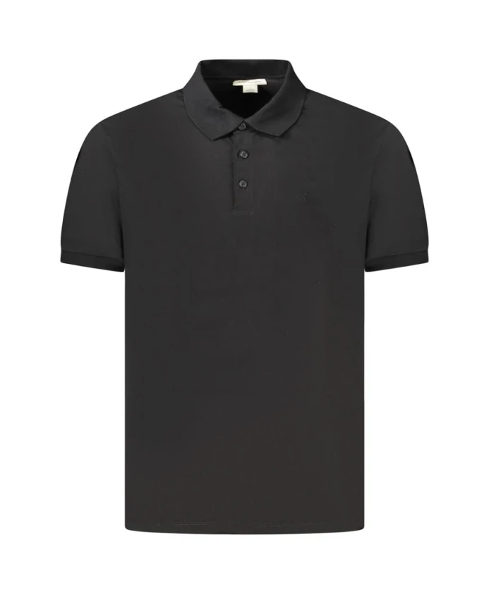 

Черная хлопковая мужская рубашка поло Calvin Klein, черный