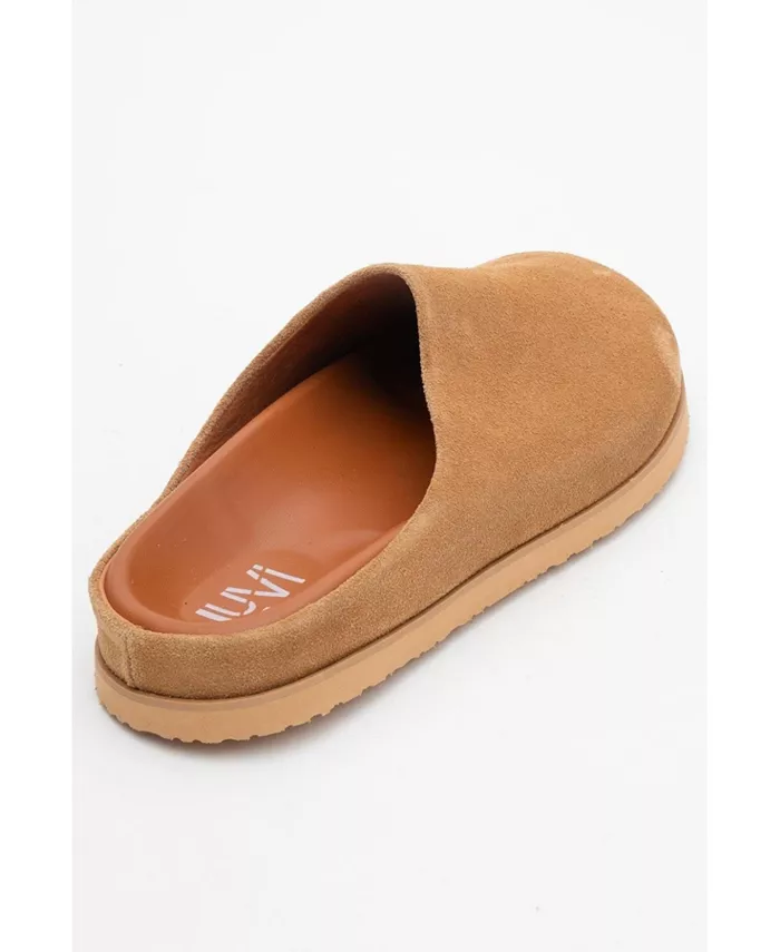 Кожаные сланцы Space Leather Slide Sandal (Женские) Forever & Always Shoes, коричневый — фото 4