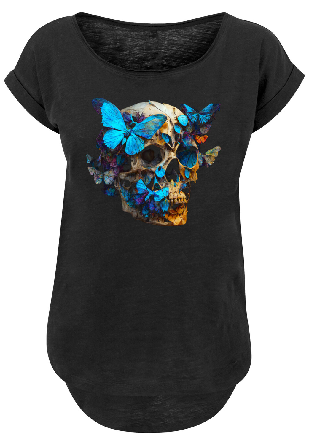 

Футболка F4NT4STIC Schmetterling Skull LONG TEE, черный