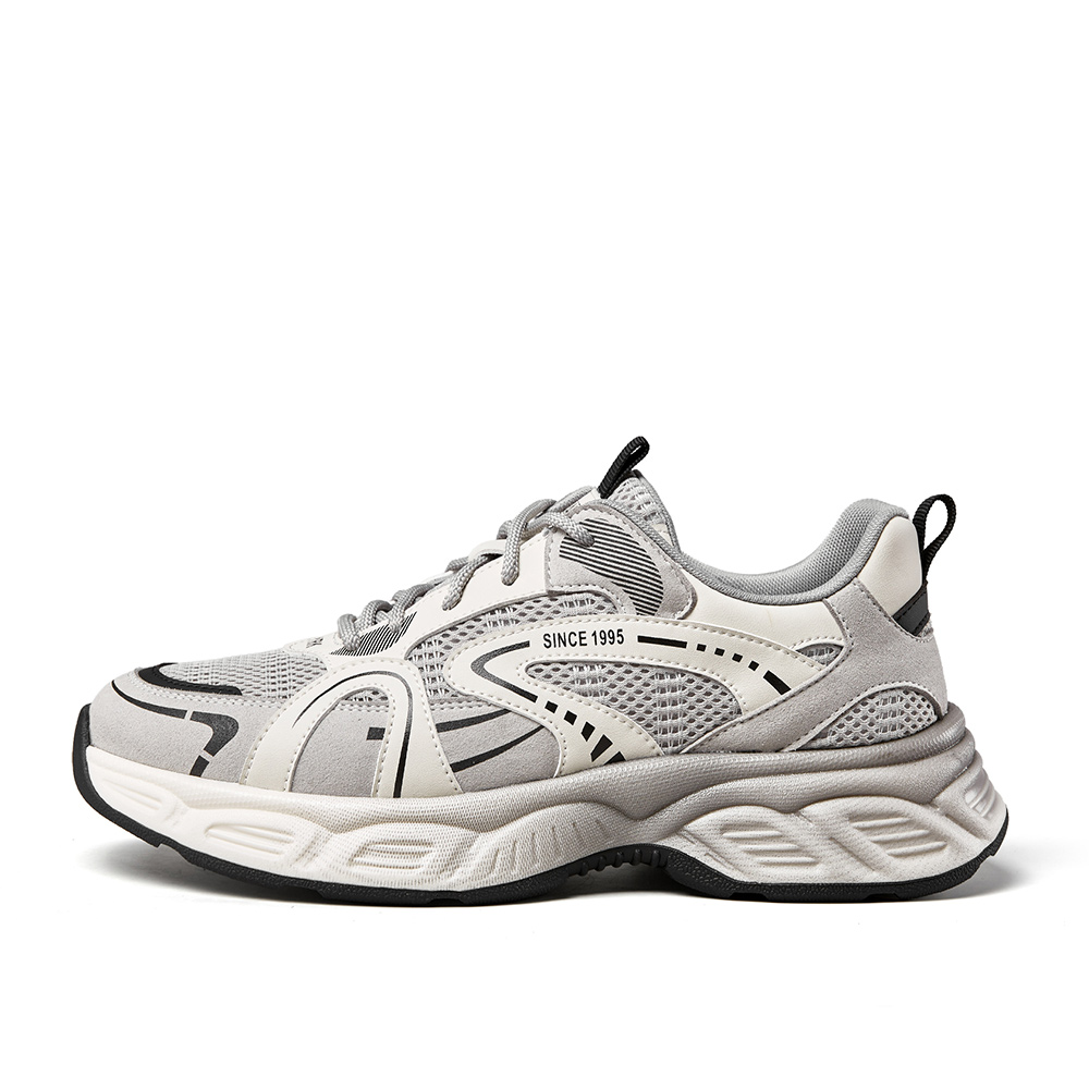 

YEARCON Мужские низкие массивные кроссовки серо-бежевые, цвет Gray/Beige