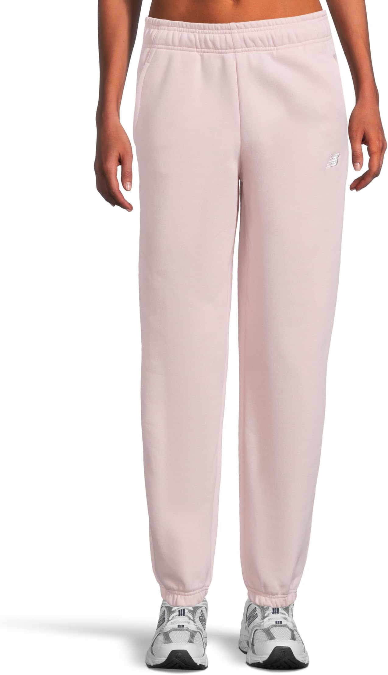 

Брюки New Balance Sport Essentials Fleece Joggers, цвет Rose Sugar