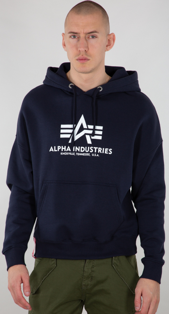 

Худи Alpha Industries Basic OS Hoodie, темно-синий