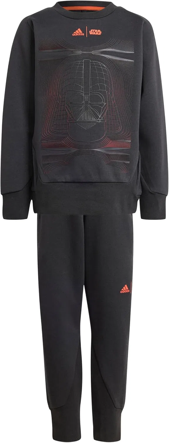 Детские спортивные брюки Adidas Star Wars ZNE унисекс, черный/ярко-красный — фото 2