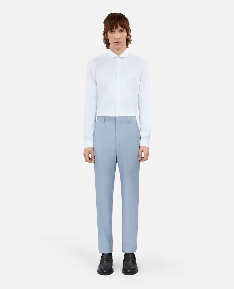 

Мужские облегающие брюки однотонного кроя светло-синего цвета The Kooples, голубой