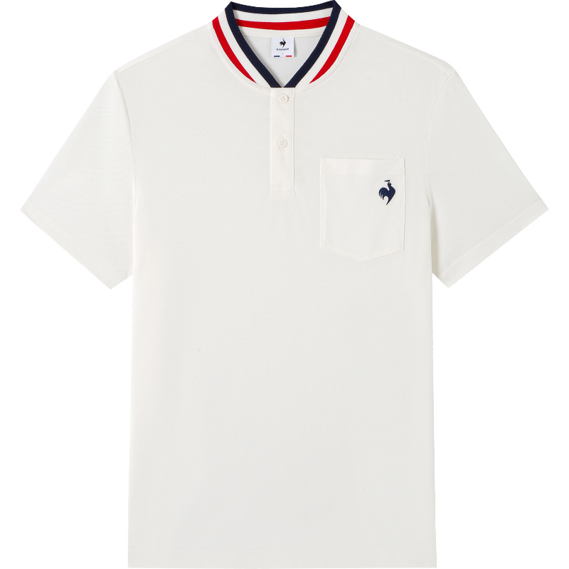 

Поло мужское Le Coq Sportif, цвет слоновая кость белый