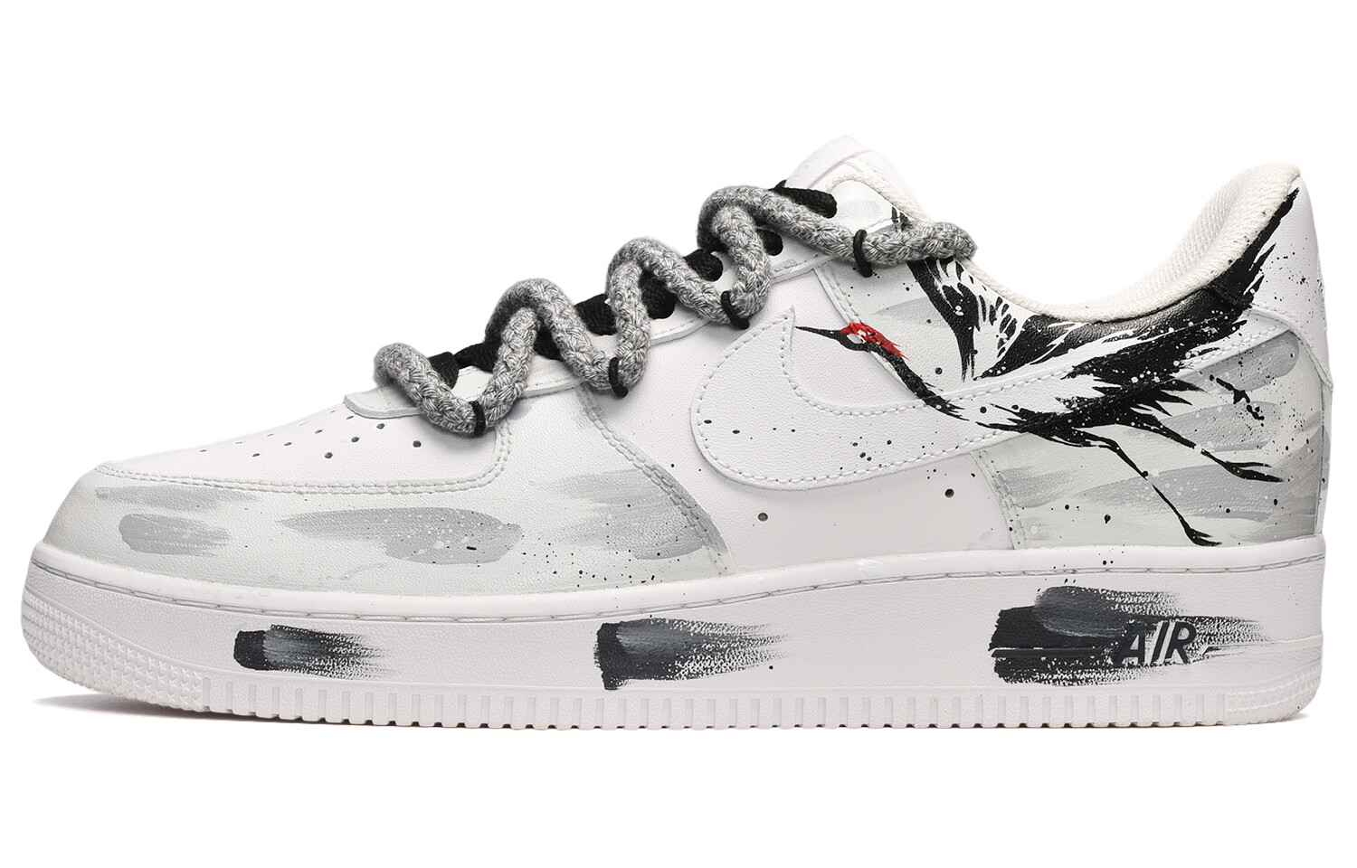 

Кроссовки Nike Air Force 1 Skateboard Shoes Men Low-Top Black White Gray